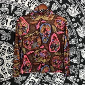 Vintage Long Sleeved Abstract Top